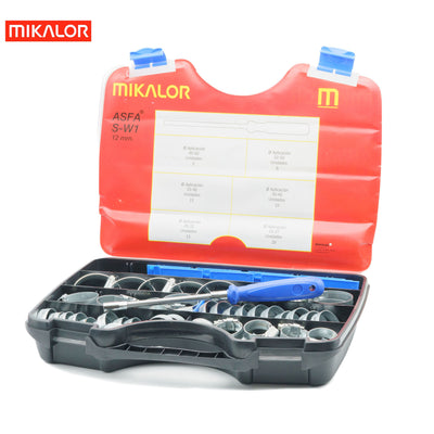 Mikalor ASFA-S Worm Drive Assortment Box | Zinc Plated W1 | 73pcs