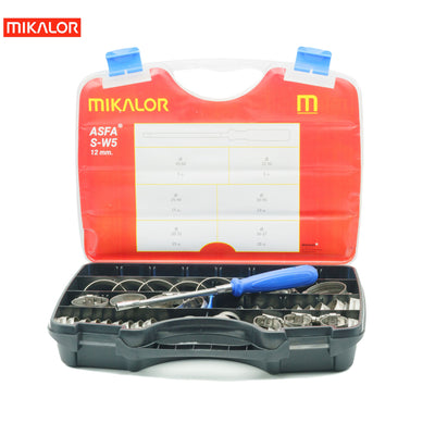 Mikalor ASFA-S Worm Drive Assortment Box | AISI 316 W5 | 73pcs