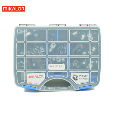 Mikalor P Clip Assortment Kit | DIN 3016 | Zinc Plated Steel W1 | 62 pcs
