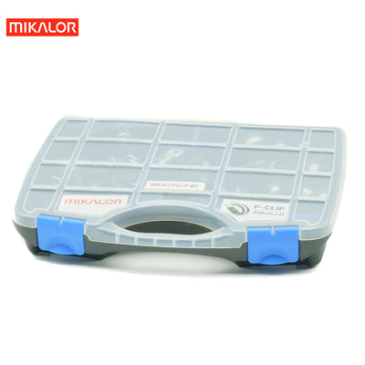 Mikalor P Clip Assortment Kit | DIN 3016 | Zinc Plated Steel W1 | 62 pcs
