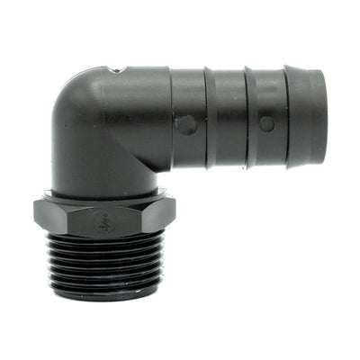 New - Tefen | BSPT Male Elbow Connector | Black PP