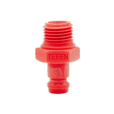 Tefen | Quick Release 1/4" BSPT External & Internal Plugs | Red PA66