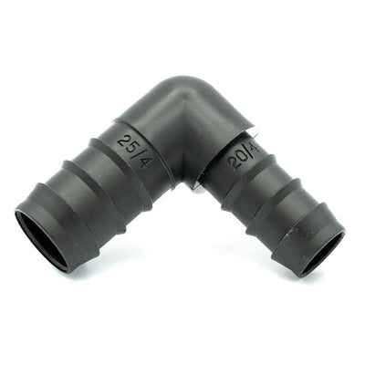 New - Tefen | Elbow Reducing Hose Connector | Black PP