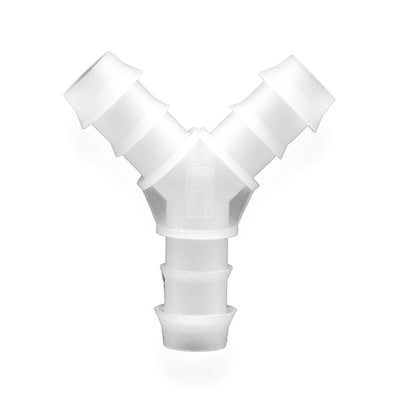 Tefen | Y Union/Equal Hose Connector | White PVDF