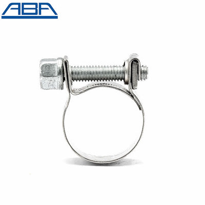 ABA Mini Hose Clamp W4 304SS Dia 14mm-HCL Clamping UK/Europe