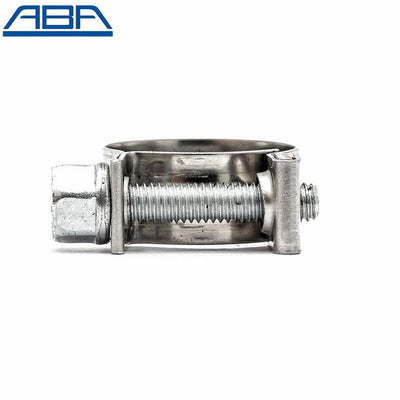 ABA Mini Hose Clamp W4 304SS Dia 14mm-HCL Clamping UK/Europe