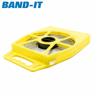 Band-It - Band 201SS 3/8" 30.5m Reel Yellow Dispenser-HCL Clamping UK/Europe