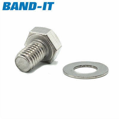 Band-It | Sign Fixing Bracket Bolts | Mini Bolt 8mm x 12mm (+Washer) | 201 Stainless Steel - HCL Fasteners EU - Image 3