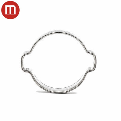 Double Ear Hose Clamp - 22-25mm - 304 Stainless Steel-HCL Clamping UK/Europe