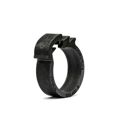 Plastic Hose Clip - Ezyclik - 9.2mm Black - PA66 - HCL Clamping USA- EZY-P-9.2-PA66-BK