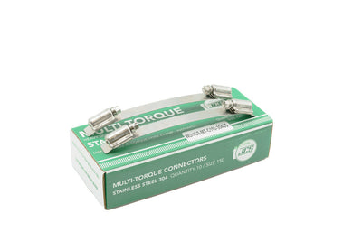 JCS | Multi-Torque DIY Worm Drive Hose Clamp Kit | 16mm Perforated Band | W4 304SS | Suitable for Sign Fixing and Large Diameters 150mm Connector (6in) - HCL Fasteners EU - Image 5