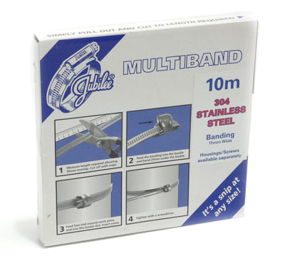 Jubilee Multiband - 11mm - 316SS - 30m Reel-HCL Clamping UK/Europe