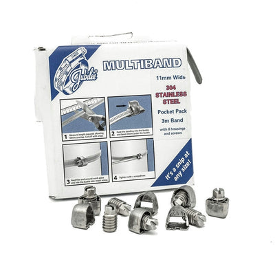 Jubilee | Multiband Worm Drive Hose Clamp DIY Kit | 11mm Wide | W4 304SS | Choice of Screws 10m - 30 ft Reel - HCL Fasteners EU - Image 5