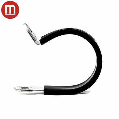 Metal P Clip (Rubber Lined) - W4 - Max Dia-14mm - Width-15mm-HCL Clamping UK/Europe
