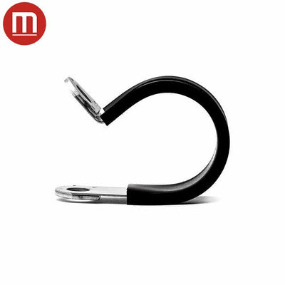 Metal P Clip (Rubber Lined) - W4 - Max Dia-60mm - Width-20mm-HCL Clamping UK/Europe