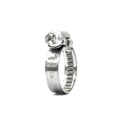 Mikalor | ASFA L-7 Worm Drive Hose Clamp | 7mm Embossed Band | W2 | 430SS Band 8.0mm - 12.0mm (0.31-0.47in) - HCL Fasteners EU - Image 1