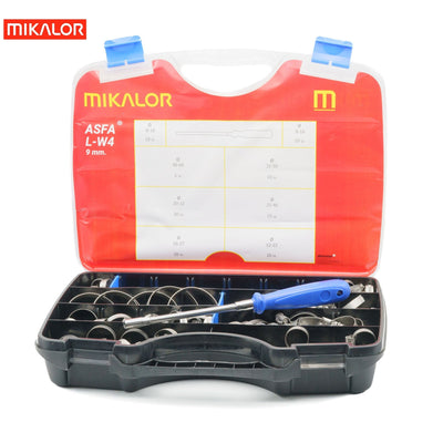 Mikalor | ASFA-L Worm Drive Hose Clamp Assortment Kit | 9mm Band Width | W4 304 Stainless Steel | 110 pcs 3503221 - HCL Fasteners EU - Image 2
