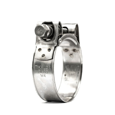 Mikalor | SUPRA Heavy Duty Hose Clamp | Bolt & Barrel Construction | W4 304 Stainless Steel 17.0mm - 19.0mm (0.67-0.75in) - HCL Fasteners EU - Image 1