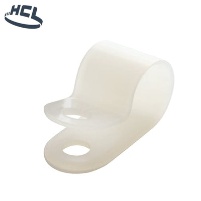 Nylon (Plastic) P Clips - W: 12.7mm - Max Dia: 38.1mm - Nat-HCL Clamping UK/Europe