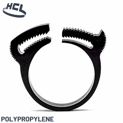 Plastic Hose Clamp - Herbie Clip - 11.3-13.4mm - Black - PP-HCL Clamping UK/Europe