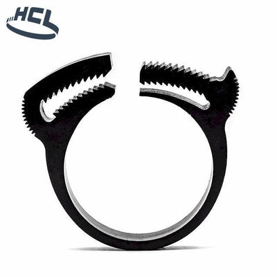 Plastic Hose Clamp - Herbie Clip - 5.4-6.3mm - Black - PA66-HCL Clamping UK/Europe