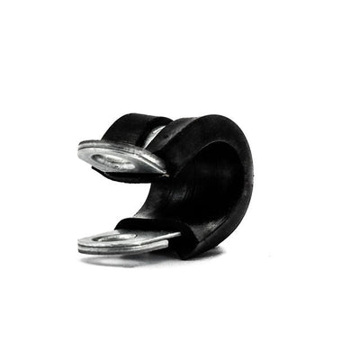 Rubber Lined P Clips - Zinc Plated - W: 9mm - Max Dia: 9mm-HCL Clamping UK/Europe
