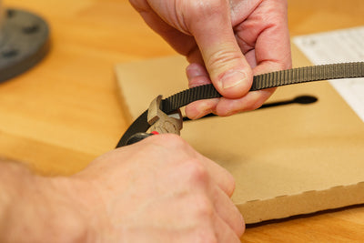 Smart Band Flex in use being cut in lengths for application