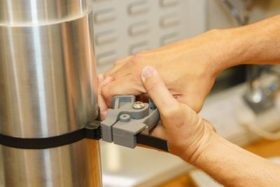 Smart Band Flex tightening tool in action with hands using product