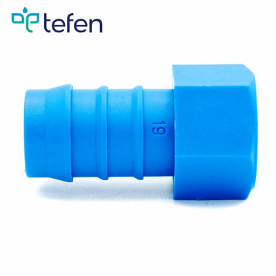 Tefen PA66 Blue BSPT 1/2" Female Connector - Fits 14mm Hose ID-HCL Clamping UK/Europe