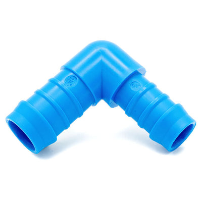 Tefen PA66 Blue Reducing Elbow Conn - Fits 10mm & 6mm Hose ID-HCL Clamping UK/Europe