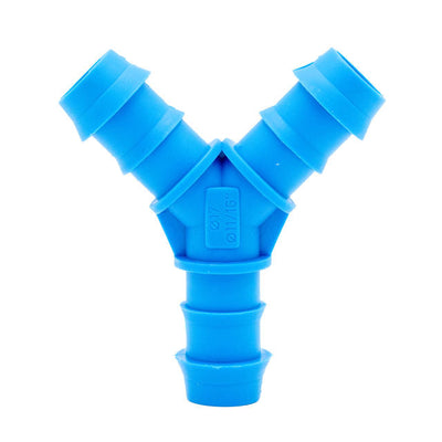 Tefen PA66 Blue Y Hose Connector - Fits 8mm Hose ID-HCL Clamping UK/Europe
