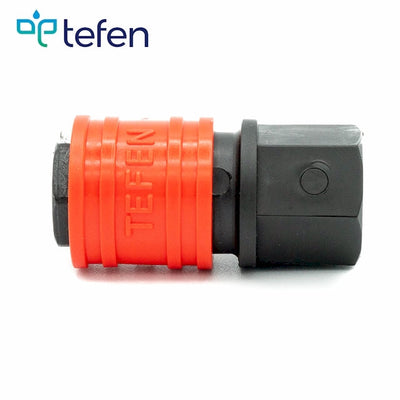 Tefen PA66 Red Quick Release Socket Fem 1/4" BSPT NBR O-ring-HCL Clamping UK/Europe