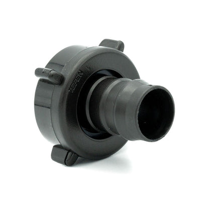 Tefen PP Black BSP 1/2" Fem Swiv Conn +Washer - 12mm Tube ID-HCL Clamping UK/Europe