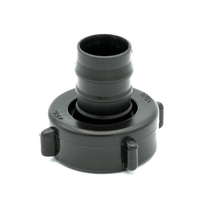 Tefen PP Black BSP 3/4" Fem Swiv Conn +Washer - 6mm Tube ID-HCL Clamping UK/Europe