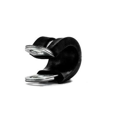 Rubber Lined P Clips - Zinc Plated - W: 9mm - Max Dia: 15mm