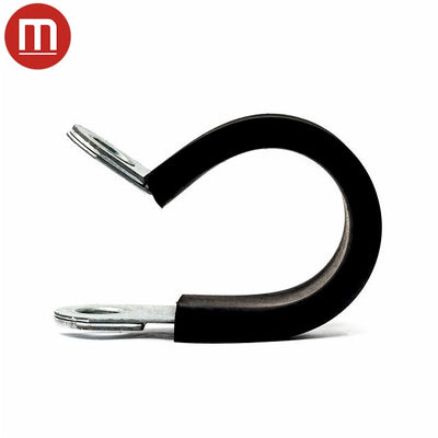 Metal P Clip (Rubber Lined) - Max Dia-75mm - Width-20mm