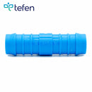 Tefen PA66 Blue Union Straight Hose Conn - Fits 19mm Hose ID