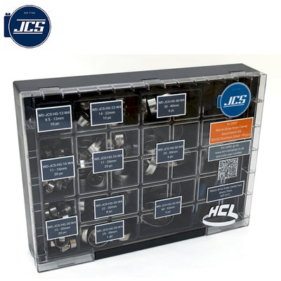 JCS Hi-Grip 304 Stainless Steel Hose Clamp Assortment Kit - 115 Piece