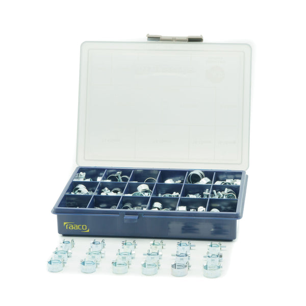 JCS Mini-Clip Assortment Box | Zinc Plated W1 | MCZAB1 | 157 pcs