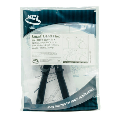 Black Smart Band Flex tightening tool for 12.7mm straps, packaged with instructions.