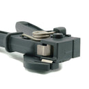 Close-up of a black Smart Band Flex Tool 2000 type, showing its silver tensioning mechanism and spring.