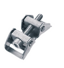 Silver 430 stainless steel Oetiker Universal Clamp Screw Lock for 10mm band, for diameters over 100mm.