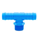 New - Tefen | BSPT Male T/Branch Connector | Blue PA66