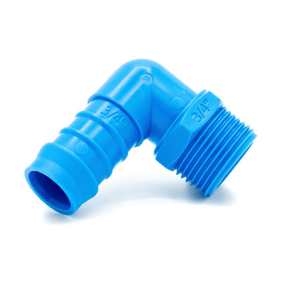 New - Tefen | BSPT Male Elbow Connector | Blue PA66