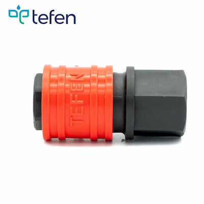 Tefen PA66 Red Quick Release Socket Fem 1/4" BSPT EPDM O-ring