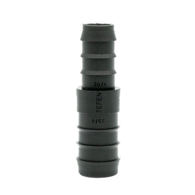 New - Tefen | Straight Reducing Hose Connector | Black PP