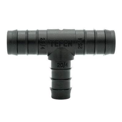 New - Tefen | T/Branch Reducing Hose Connector | Black PP