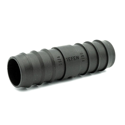 New - Tefen | Straight Union/Equal Hose Connector | Black PP