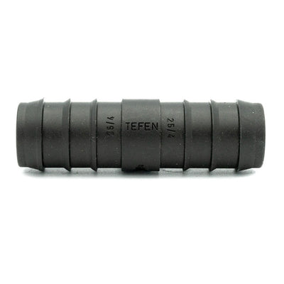 New - Tefen | Straight Union/Equal Hose Connector | Black PP