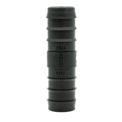 New - Tefen | Straight Union/Equal Hose Connector | Black PP